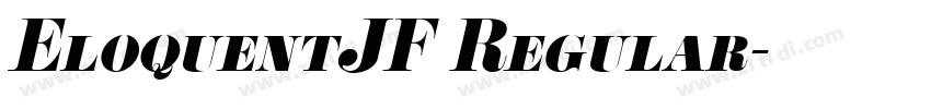 EloquentJF Regular字体转换